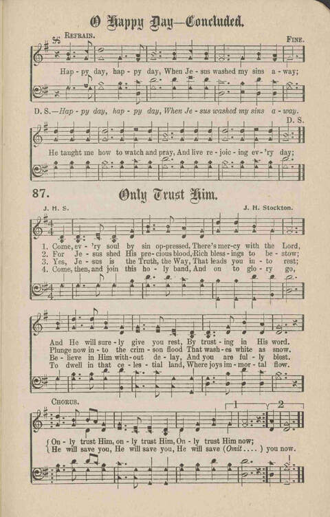 Church Evangel: a choice collection of gospel songs for church and evangelistic work page 89