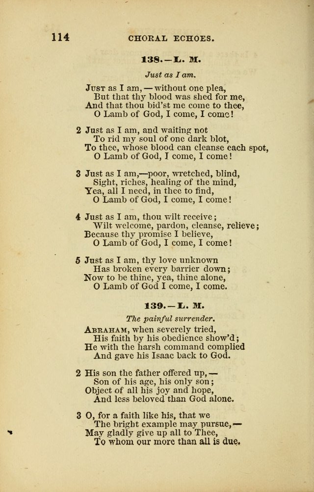 Choral Echoes from the Church of God in All Ages: a collection of hymns and tunes adapted to all occasions of social worship page 114