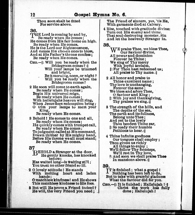 Christian Endeavor Edition of Gospel Hymns No. 6: Canadian ed. (words only) page 11