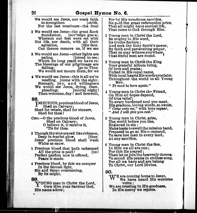 Christian Endeavor Edition of Gospel Hymns No. 6: Canadian ed. (words only) page 25