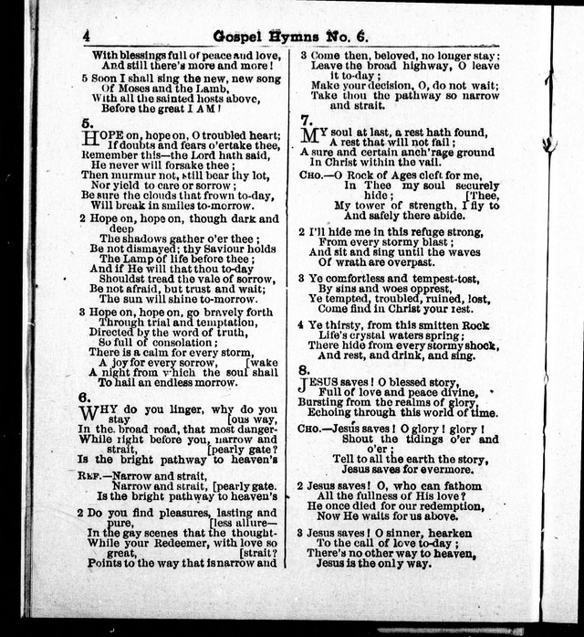 Christian Endeavor Edition of Gospel Hymns No. 6: Canadian ed. (words only) page 3