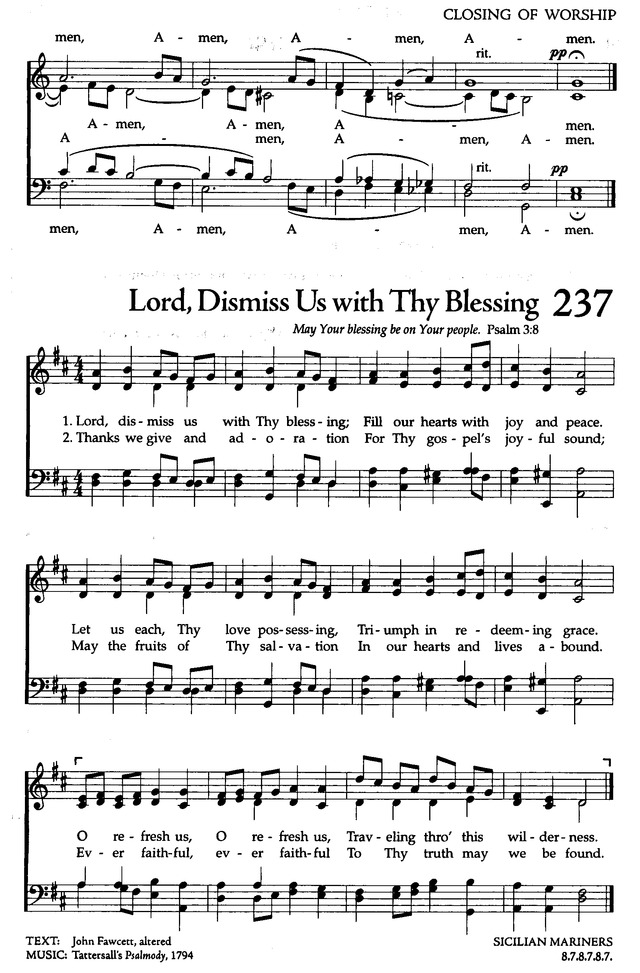 The Celebration Hymnal Songs And Hymns For Worship 236 The Lord Bless You And Keep You Hymnary Org