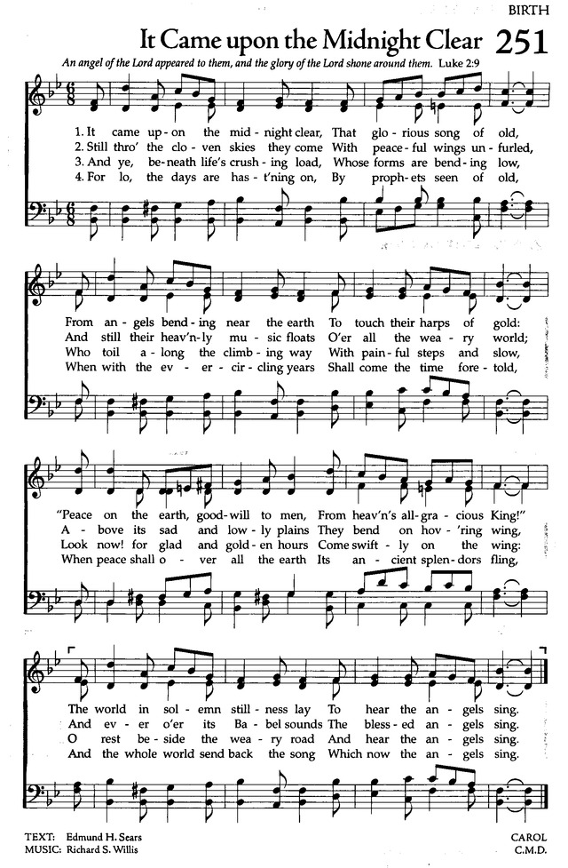 The Celebration Hymnal: songs and hymns for worship 251. It came upon the  midnight clear | Hymnary.org
