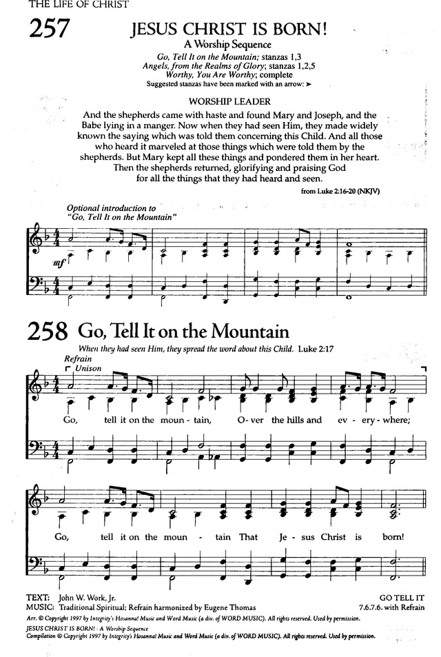 The Celebration Hymnal Songs And Hymns For Worship 258 While Shepherds Kept Their Watching Hymnary Org