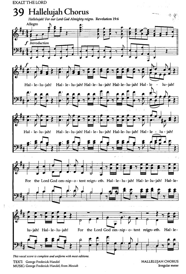 Hallelujah Chorus Hymnary Org
