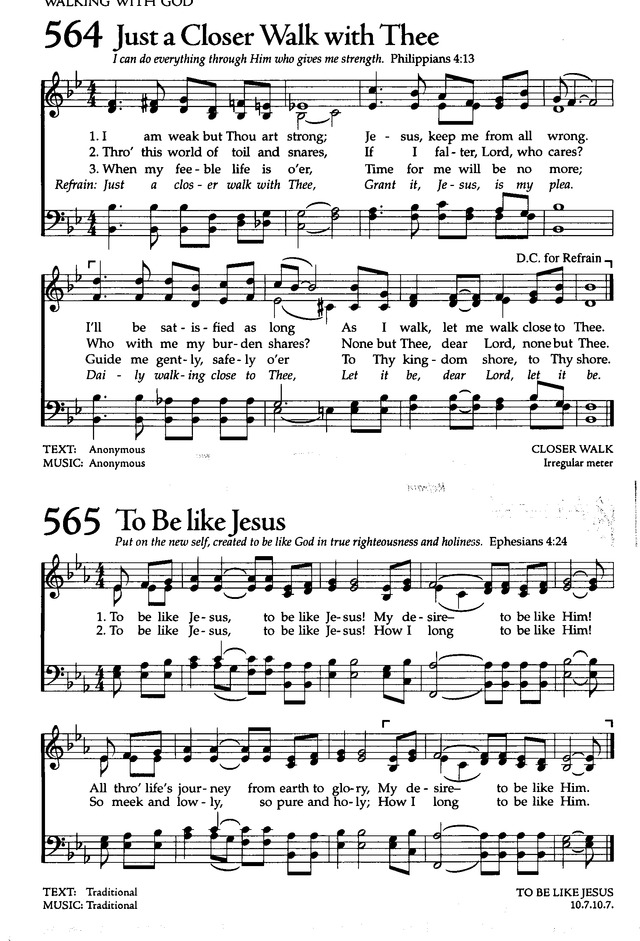 The Celebration Hymnal: songs and hymns for worship 564. I am weak but Thou  art strong | Hymnary.org