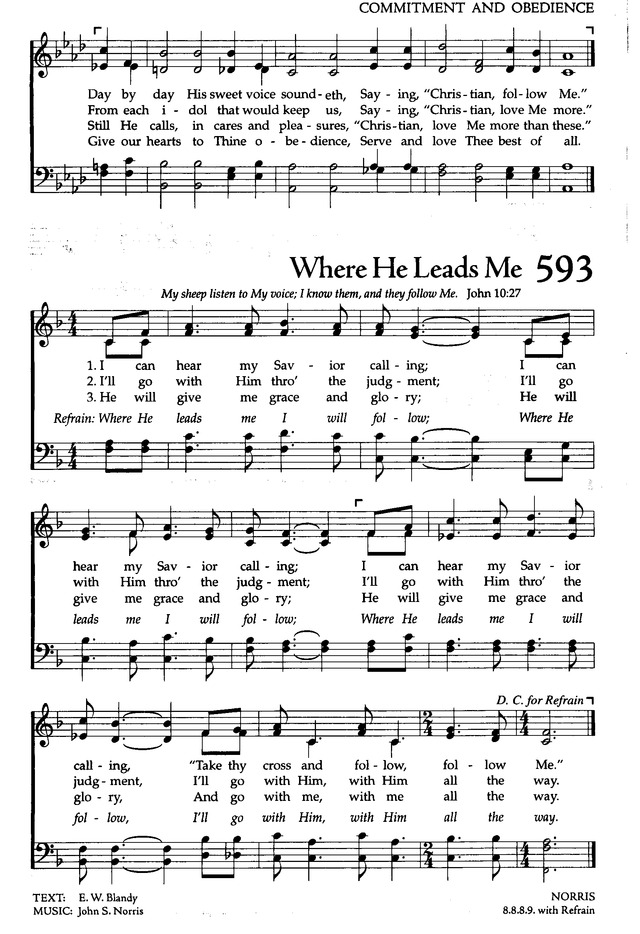 The Celebration Hymnal: songs and hymns for worship 592. Jesus calls us  o'er the tumult | Hymnary.org