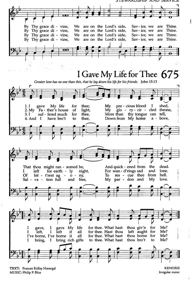 The Celebration Hymnal: songs and hymns for worship 675. I gave My