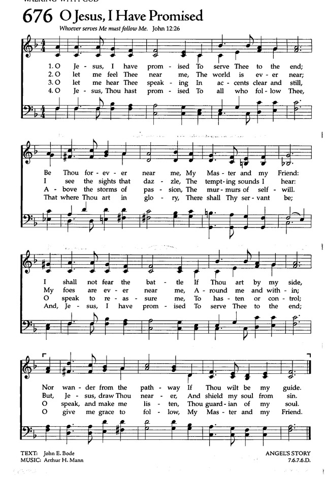 O Jesus I Have Promised Master - Misc Praise Songs Sheet music for