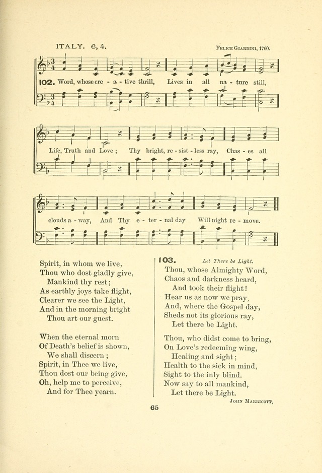 A Collection of Familiar and Original Hymns with New Meanings. 2nd ed. page 65