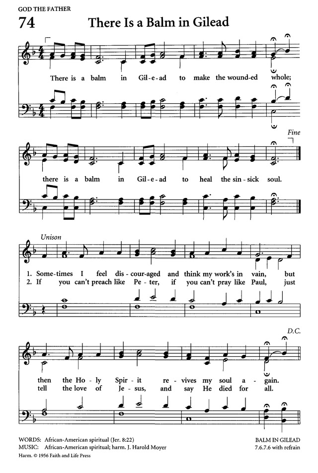 Celebrating Grace Hymnal page 72