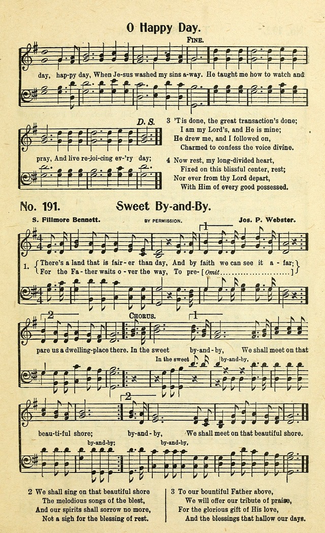 Christian Gospel Hymns: for church, Sunday school, and evangelistic meetings: contains the cream of all the old songs, and the very best of all the new page 189