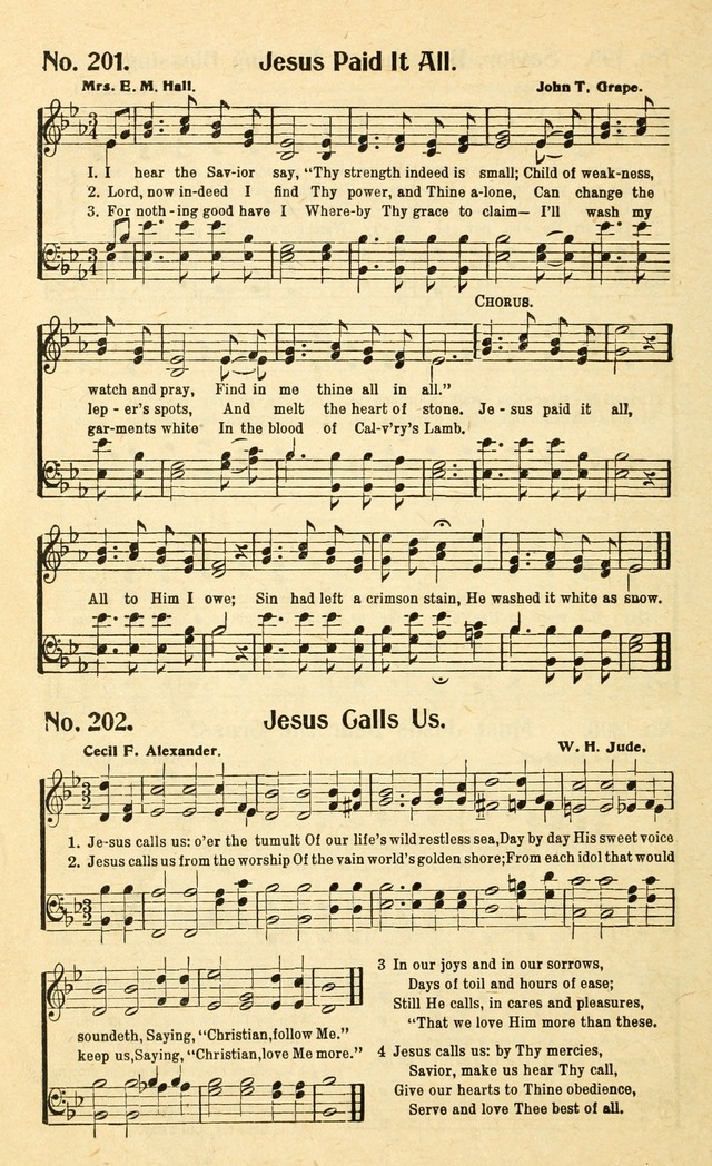 Christian Gospel Hymns: for church, Sunday school, and evangelistic meetings: contains the cream of all the old songs, and the very best of all the new page 196