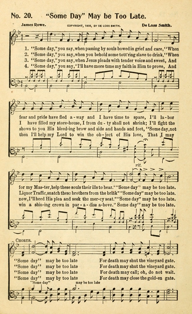 Christian Gospel Hymns: for church, Sunday school, and evangelistic meetings: contains the cream of all the old songs, and the very best of all the new page 20