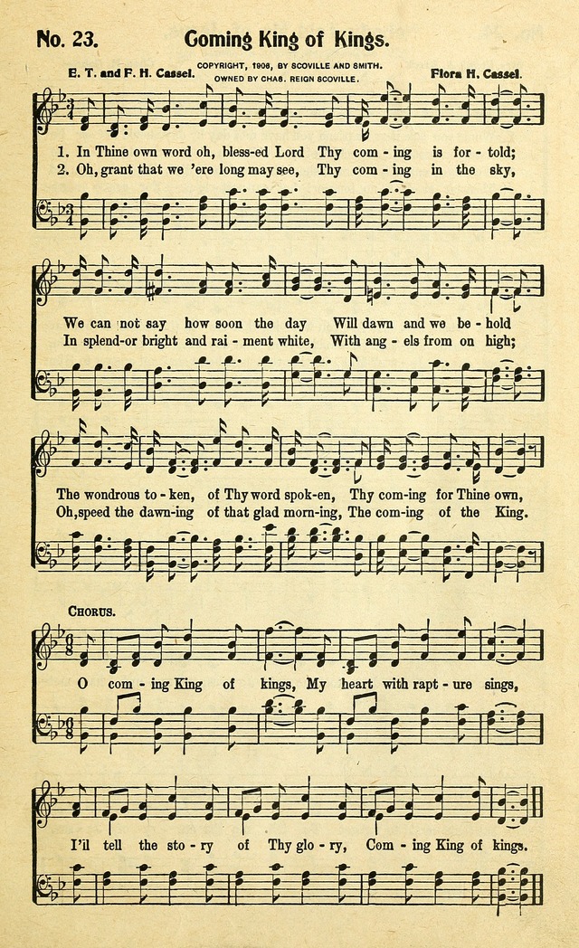Christian Gospel Hymns: for church, Sunday school, and evangelistic meetings: contains the cream of all the old songs, and the very best of all the new page 23
