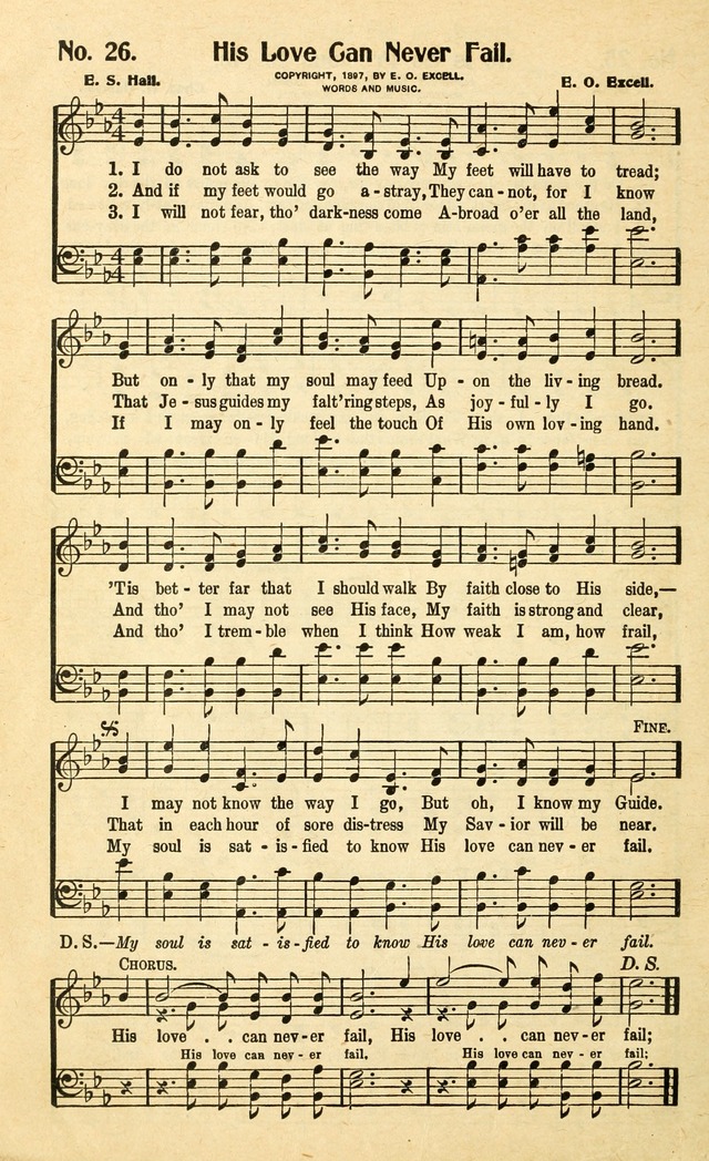 Christian Gospel Hymns: for church, Sunday school, and evangelistic meetings: contains the cream of all the old songs, and the very best of all the new page 26
