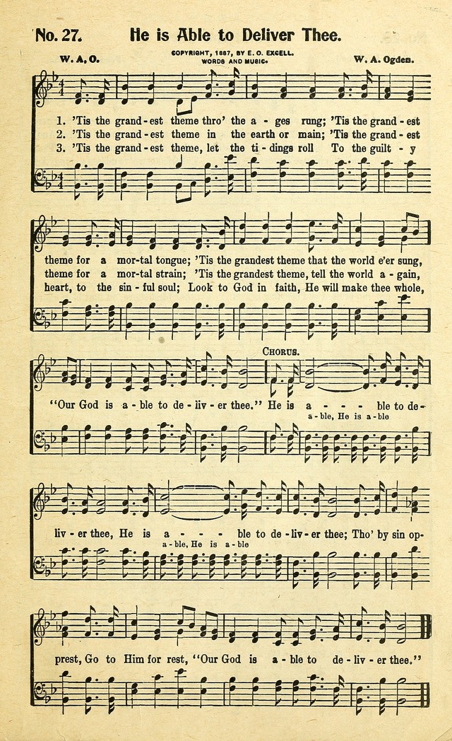 Christian Gospel Hymns: for church, Sunday school, and evangelistic meetings: contains the cream of all the old songs, and the very best of all the new page 27