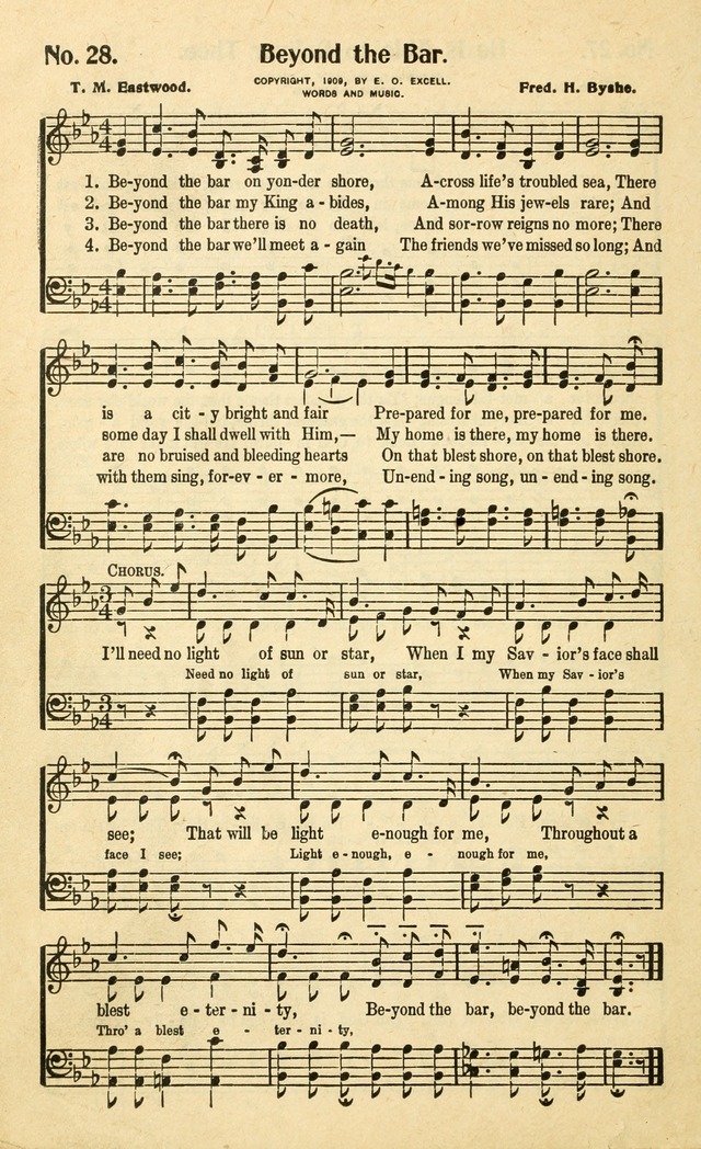 Christian Gospel Hymns: for church, Sunday school, and evangelistic meetings: contains the cream of all the old songs, and the very best of all the new page 28