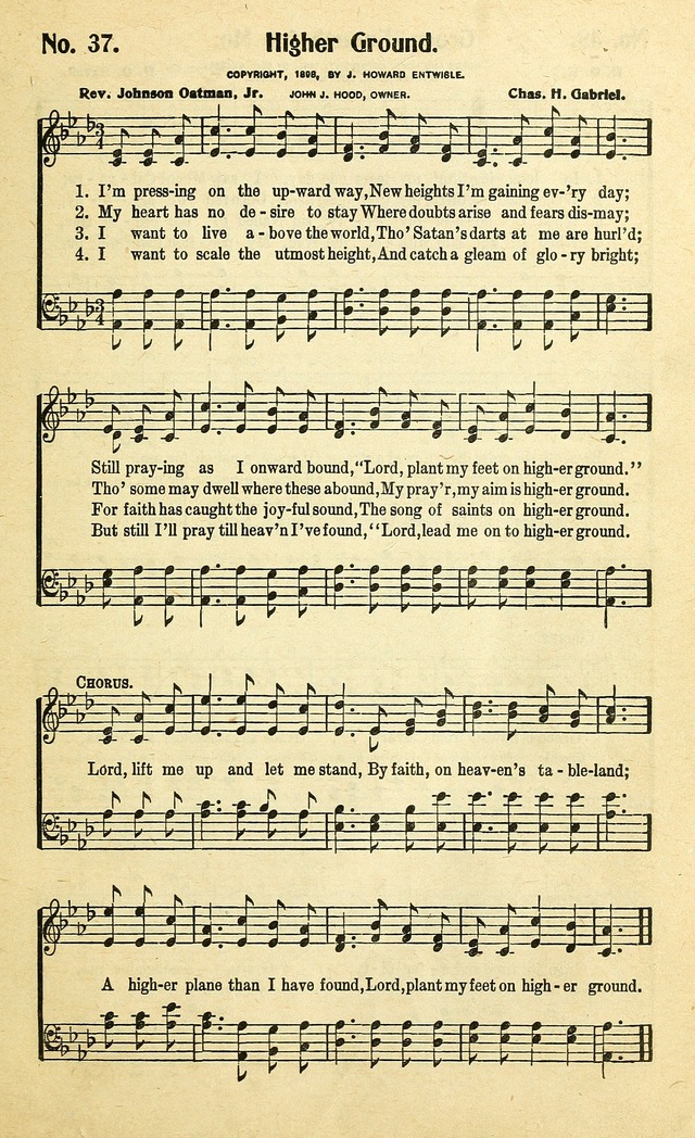 Christian Gospel Hymns: for church, Sunday school, and evangelistic meetings: contains the cream of all the old songs, and the very best of all the new page 37