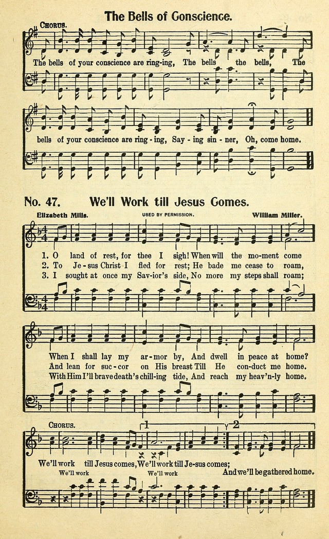 Christian Gospel Hymns: for church, Sunday school, and evangelistic meetings: contains the cream of all the old songs, and the very best of all the new page 47
