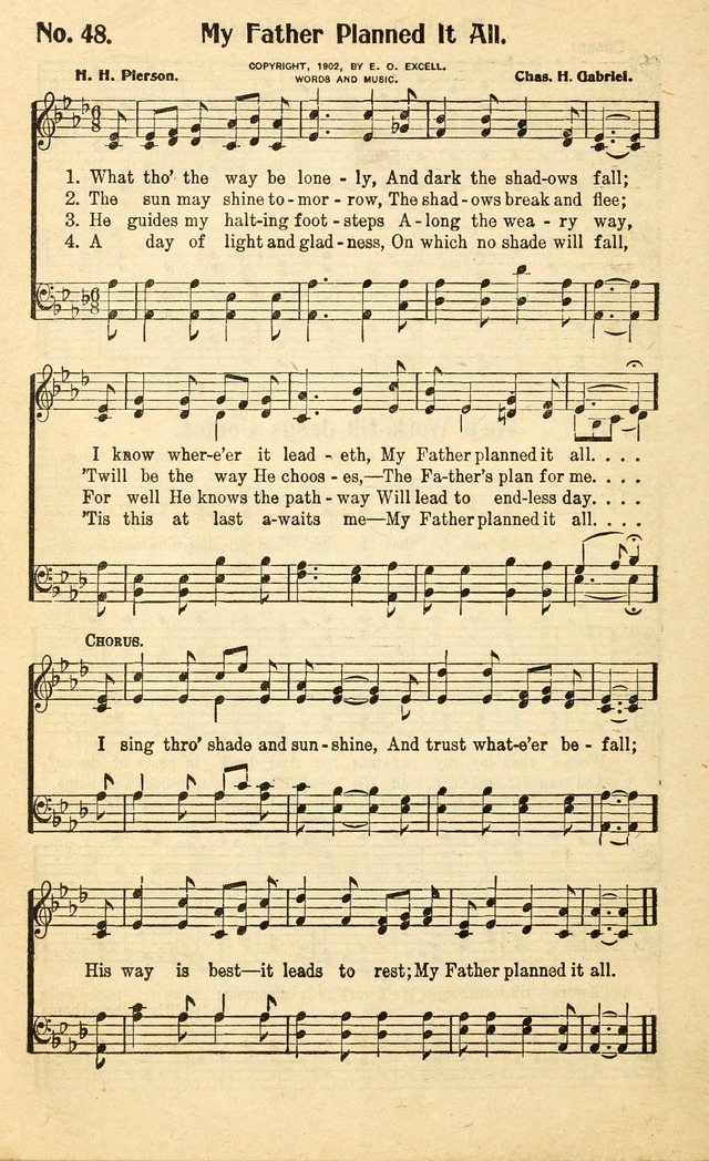 Christian Gospel Hymns: for church, Sunday school, and evangelistic meetings: contains the cream of all the old songs, and the very best of all the new page 48