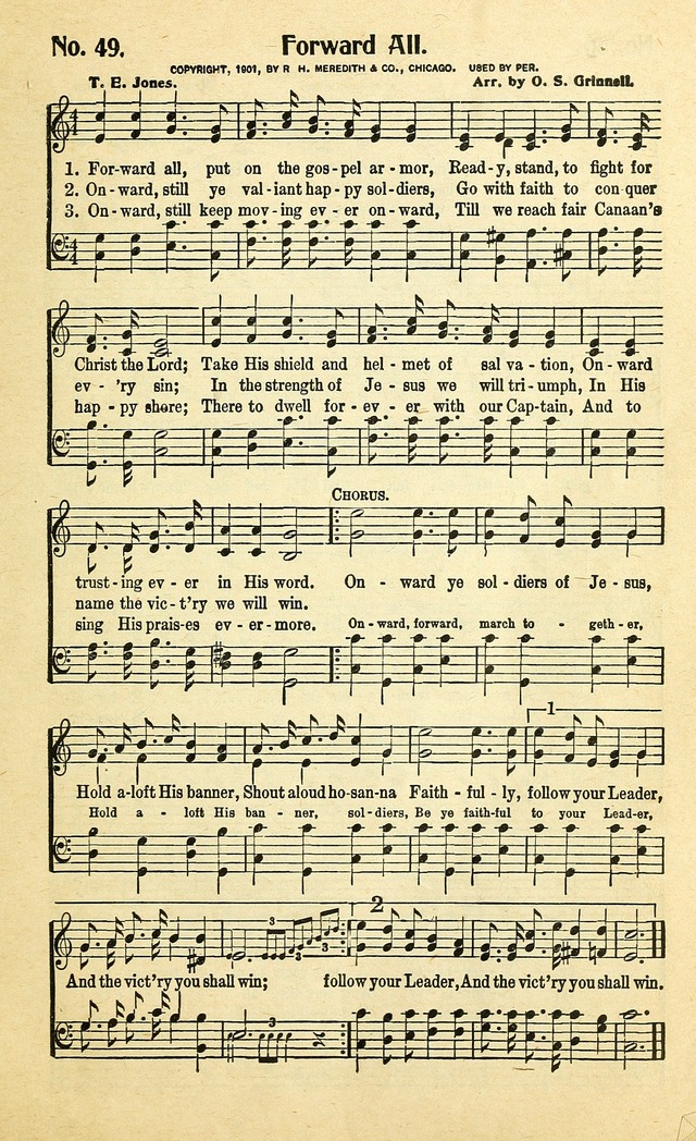Christian Gospel Hymns: for church, Sunday school, and evangelistic meetings: contains the cream of all the old songs, and the very best of all the new page 49