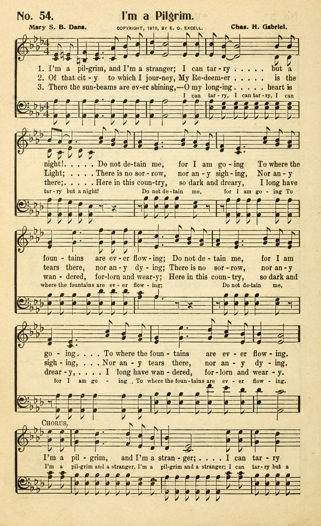 Christian Gospel Hymns: for church, Sunday school, and evangelistic meetings: contains the cream of all the old songs, and the very best of all the new page 54