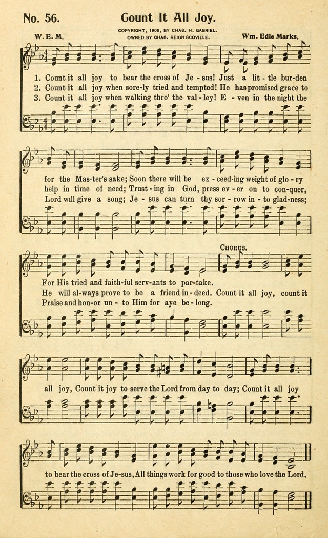 Christian Gospel Hymns: for church, Sunday school, and evangelistic meetings: contains the cream of all the old songs, and the very best of all the new page 56