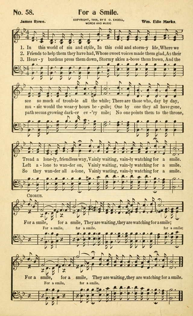 Christian Gospel Hymns: for church, Sunday school, and evangelistic meetings: contains the cream of all the old songs, and the very best of all the new page 58