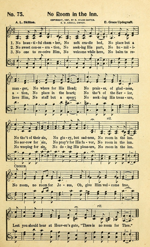 Christian Gospel Hymns: for church, Sunday school, and evangelistic meetings: contains the cream of all the old songs, and the very best of all the new page 75