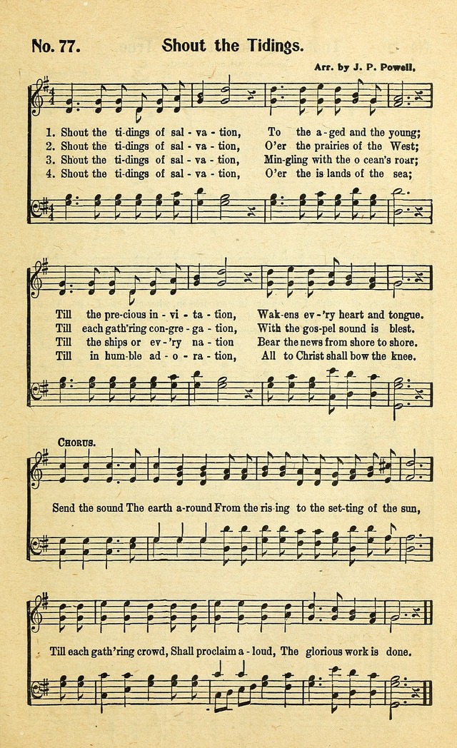 Christian Gospel Hymns: for church, Sunday school, and evangelistic meetings: contains the cream of all the old songs, and the very best of all the new page 77