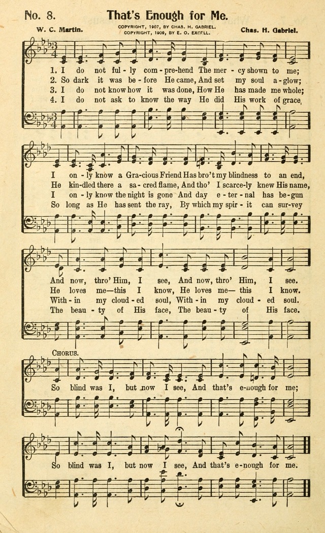 Christian Gospel Hymns: for church, Sunday school, and evangelistic meetings: contains the cream of all the old songs, and the very best of all the new page 8
