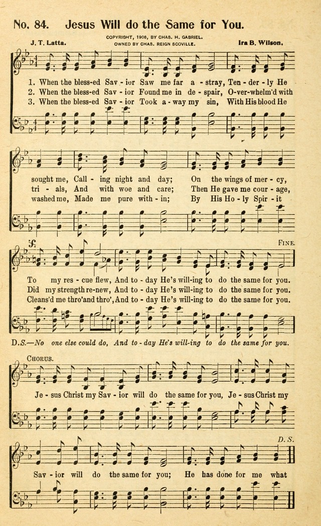 Christian Gospel Hymns: for church, Sunday school, and evangelistic meetings: contains the cream of all the old songs, and the very best of all the new page 84