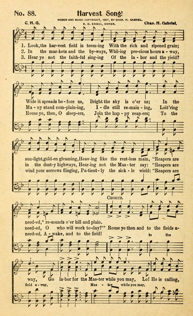 Christian Gospel Hymns: for church, Sunday school, and evangelistic meetings: contains the cream of all the old songs, and the very best of all the new page 88