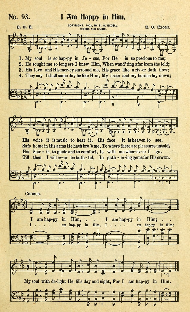 Christian Gospel Hymns: for church, Sunday school, and evangelistic meetings: contains the cream of all the old songs, and the very best of all the new page 93