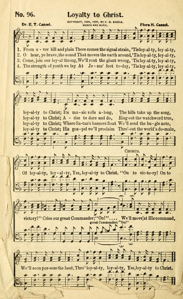 Christian Gospel Hymns: for church, Sunday school, and evangelistic meetings: contains the cream of all the old songs, and the very best of all the new page 96