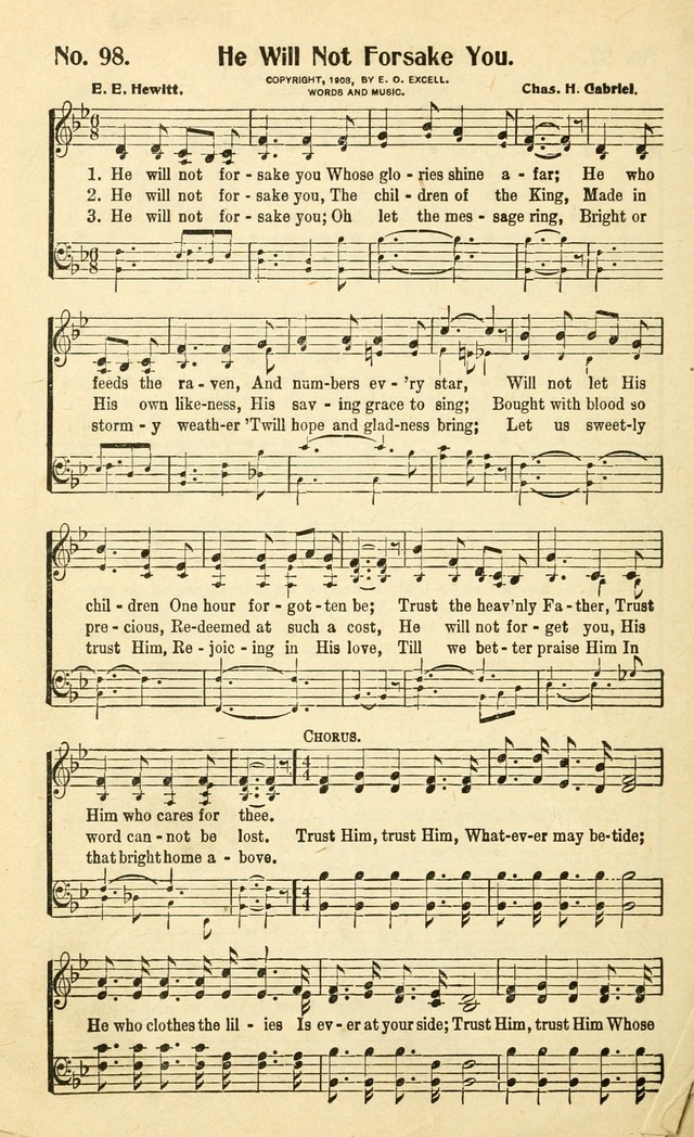 Christian Gospel Hymns: for church, Sunday school, and evangelistic meetings: contains the cream of all the old songs, and the very best of all the new page 98