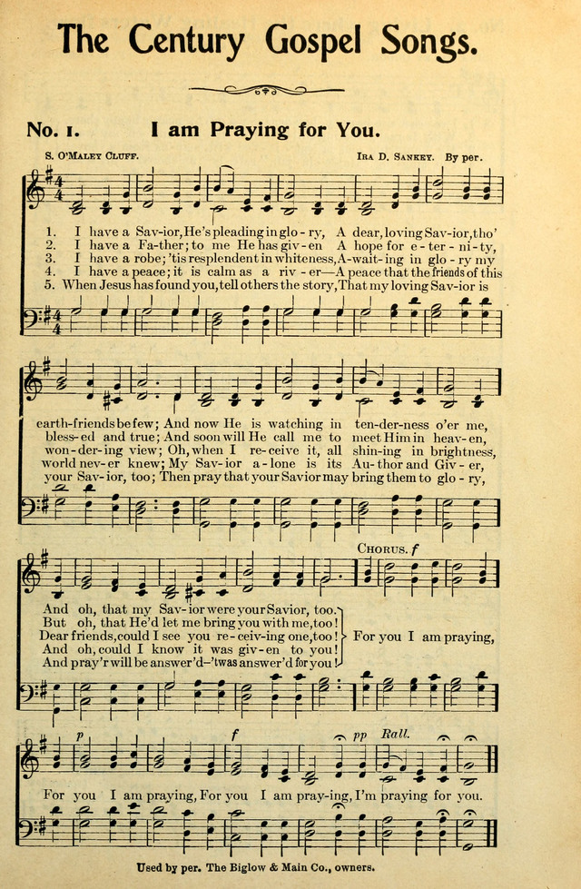 The Century Gospel Songs page 1