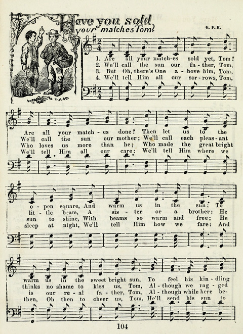 Chapel Gems for Sunday Schools: selected from "Our Song Birds," for 1866, the "Snow bird," the "Robin," the "Red bird" and the "Dove" page 104