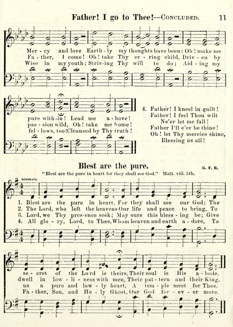 Chapel Gems for Sunday Schools: selected from "Our Song Birds," for 1866, the "Snow bird," the "Robin," the "Red bird" and the "Dove" page 11
