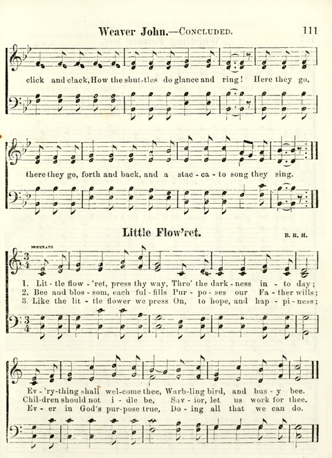 Chapel Gems for Sunday Schools: selected from "Our Song Birds," for 1866, the "Snow bird," the "Robin," the "Red bird" and the "Dove" page 111