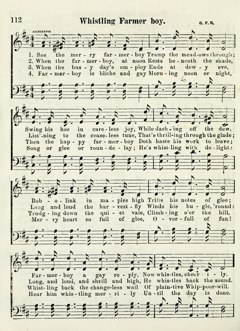 Chapel Gems for Sunday Schools: selected from "Our Song Birds," for 1866, the "Snow bird," the "Robin," the "Red bird" and the "Dove" page 112