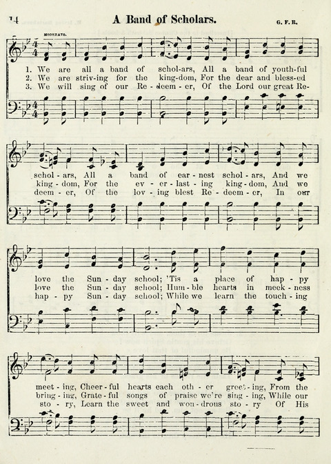 Chapel Gems for Sunday Schools: selected from "Our Song Birds," for 1866, the "Snow bird," the "Robin," the "Red bird" and the "Dove" page 14