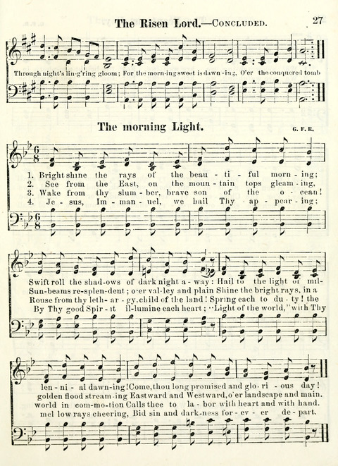 Chapel Gems for Sunday Schools: selected from "Our Song Birds," for 1866, the "Snow bird," the "Robin," the "Red bird" and the "Dove" page 27
