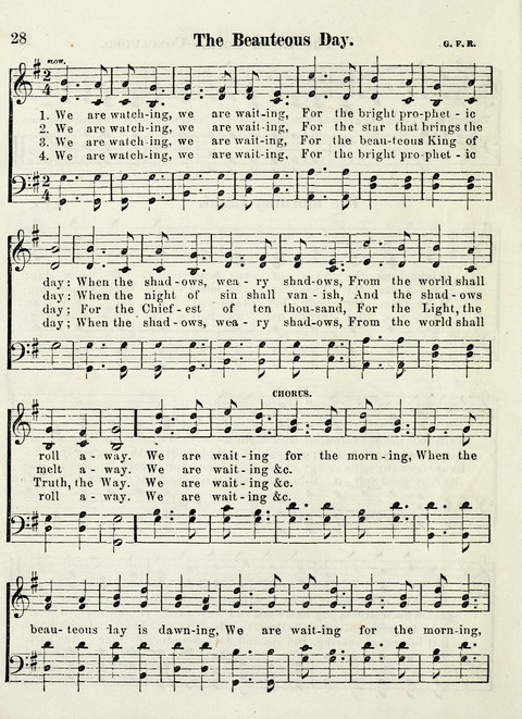 Chapel Gems for Sunday Schools: selected from "Our Song Birds," for 1866, the "Snow bird," the "Robin," the "Red bird" and the "Dove" page 28