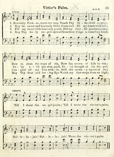 Chapel Gems for Sunday Schools: selected from "Our Song Birds," for 1866, the "Snow bird," the "Robin," the "Red bird" and the "Dove" page 31