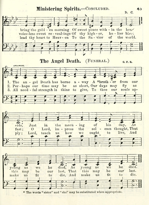 Chapel Gems for Sunday Schools: selected from "Our Song Birds," for 1866, the "Snow bird," the "Robin," the "Red bird" and the "Dove" page 45