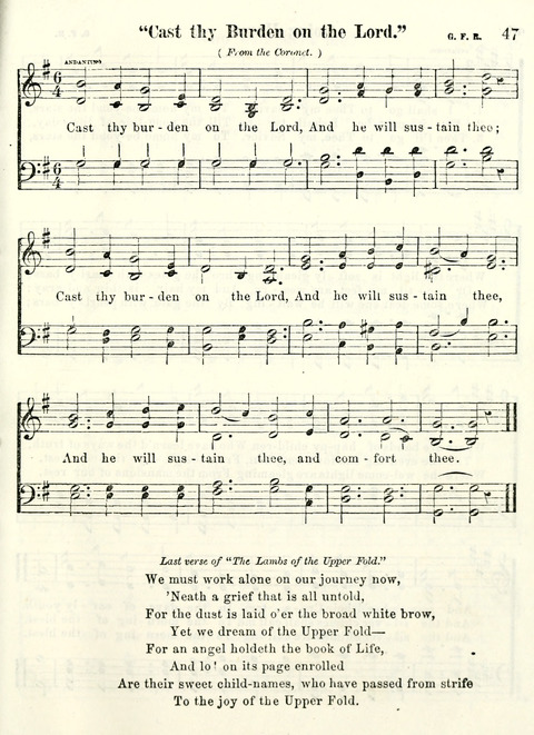 Chapel Gems for Sunday Schools: selected from "Our Song Birds," for 1866, the "Snow bird," the "Robin," the "Red bird" and the "Dove" page 47