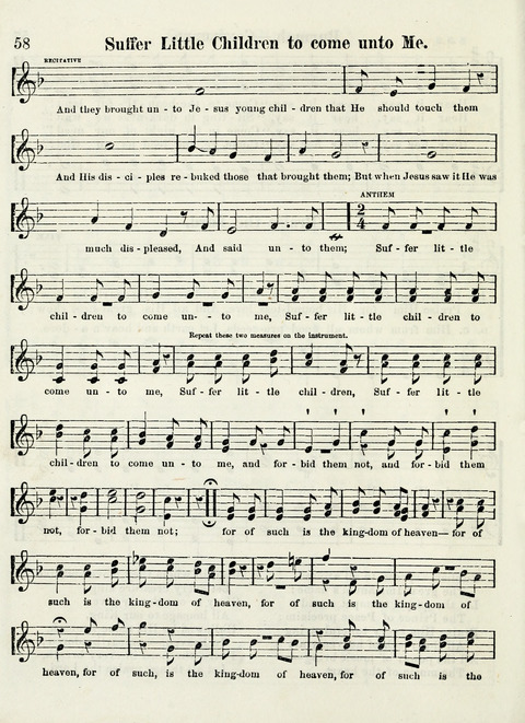 Chapel Gems for Sunday Schools: selected from "Our Song Birds," for 1866, the "Snow bird," the "Robin," the "Red bird" and the "Dove" page 58