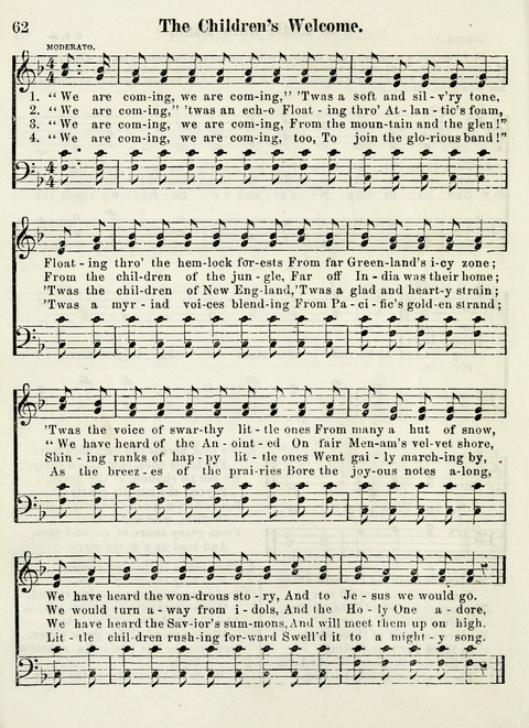 Chapel Gems for Sunday Schools: selected from "Our Song Birds," for 1866, the "Snow bird," the "Robin," the "Red bird" and the "Dove" page 62